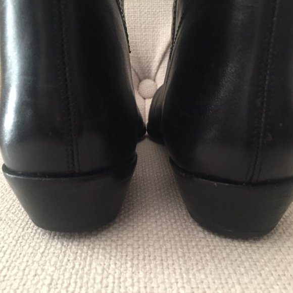 AIGNER VINTAGE BLACK LEATHER BOOTS SIZE 9 MEDIUM - Picture 6 of 9